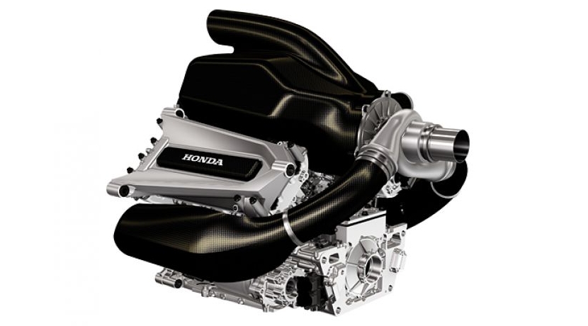 Render of the Honda V6 Turbo engine for F1